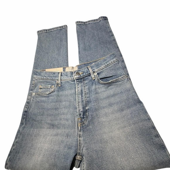 NWT Everlane High Waist Straight Original Cheeky Light Wash Denim Jeans Sz 27 - Picture 5 of 11